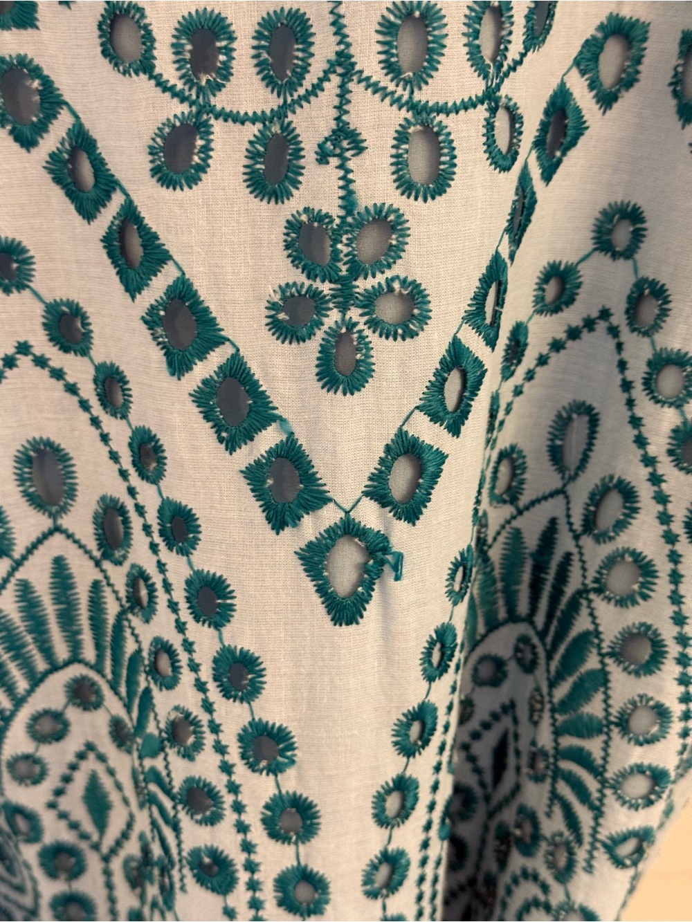 Blue Printed Midi Dress with Tie Waist and Ruffled Sleeves - Picture 2 of 7